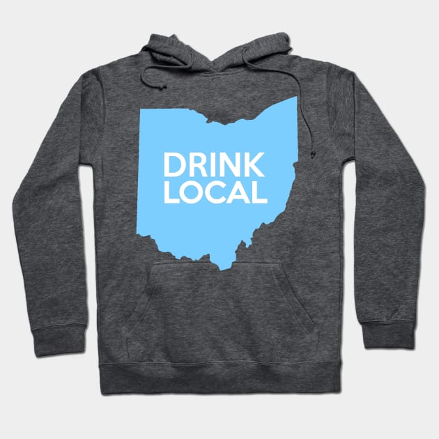 Ohio Drink Local OH Blue Hoodie by mindofstate